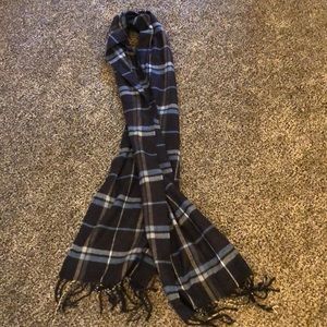 Burberry Plaid Scarf Blue 12” x 70”